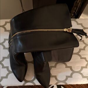 INC International Concepts Black Heeled Boots